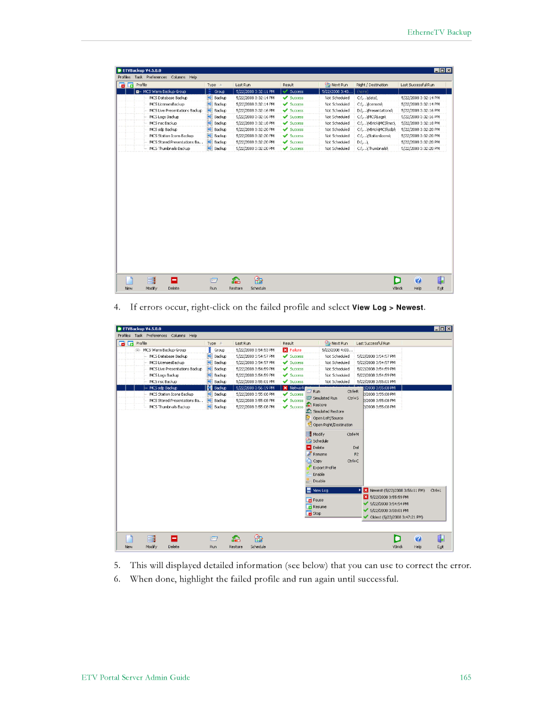 VBrick Systems V4.4.3 manual ETV Portal Server Admin Guide 165 