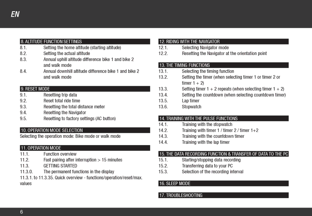 VDO Cyclecomputing Z3 PC-LINK manual Selecting the operation mode Bike mode or walk mode, Getting Started, Values 