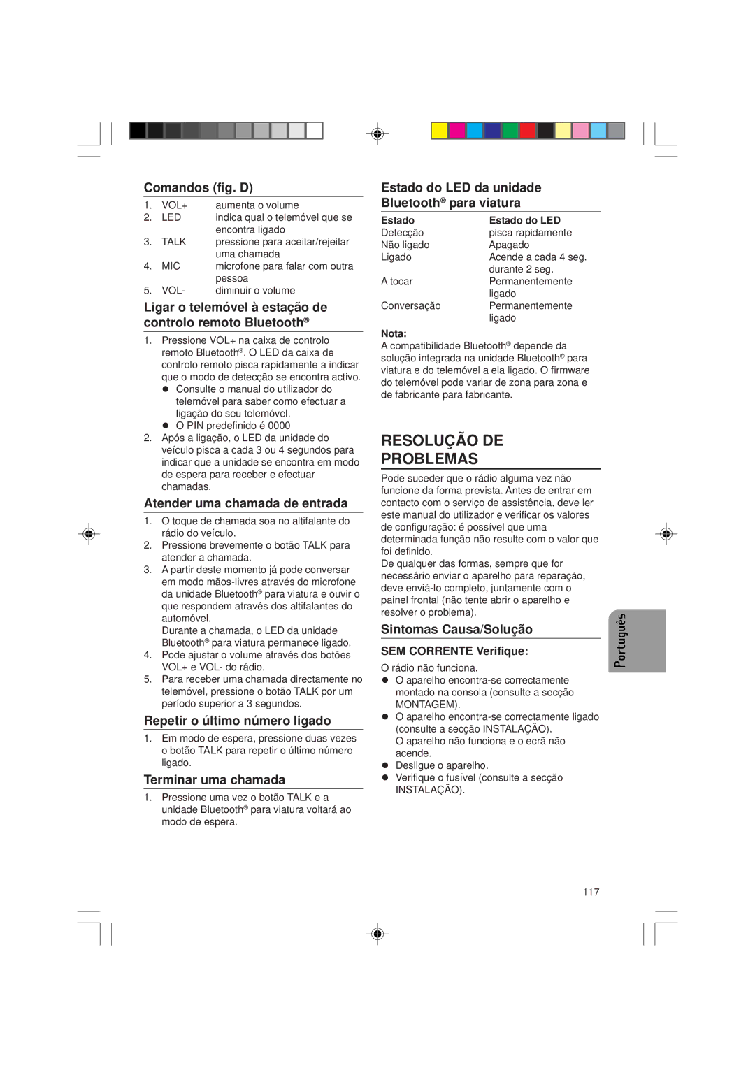 VDO Dayton VDOdayton, CD1537x, CD 1737x manual Resolução DE Problemas 