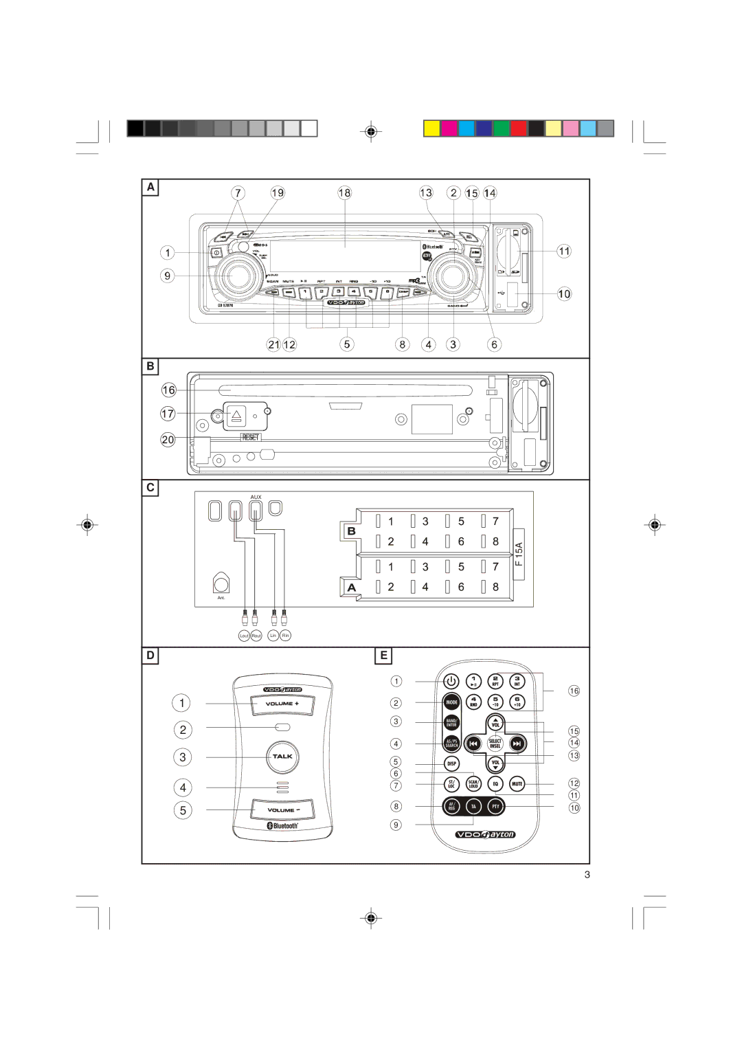 VDO Dayton VDOdayton, CD1537x, CD 1737x manual 15A 