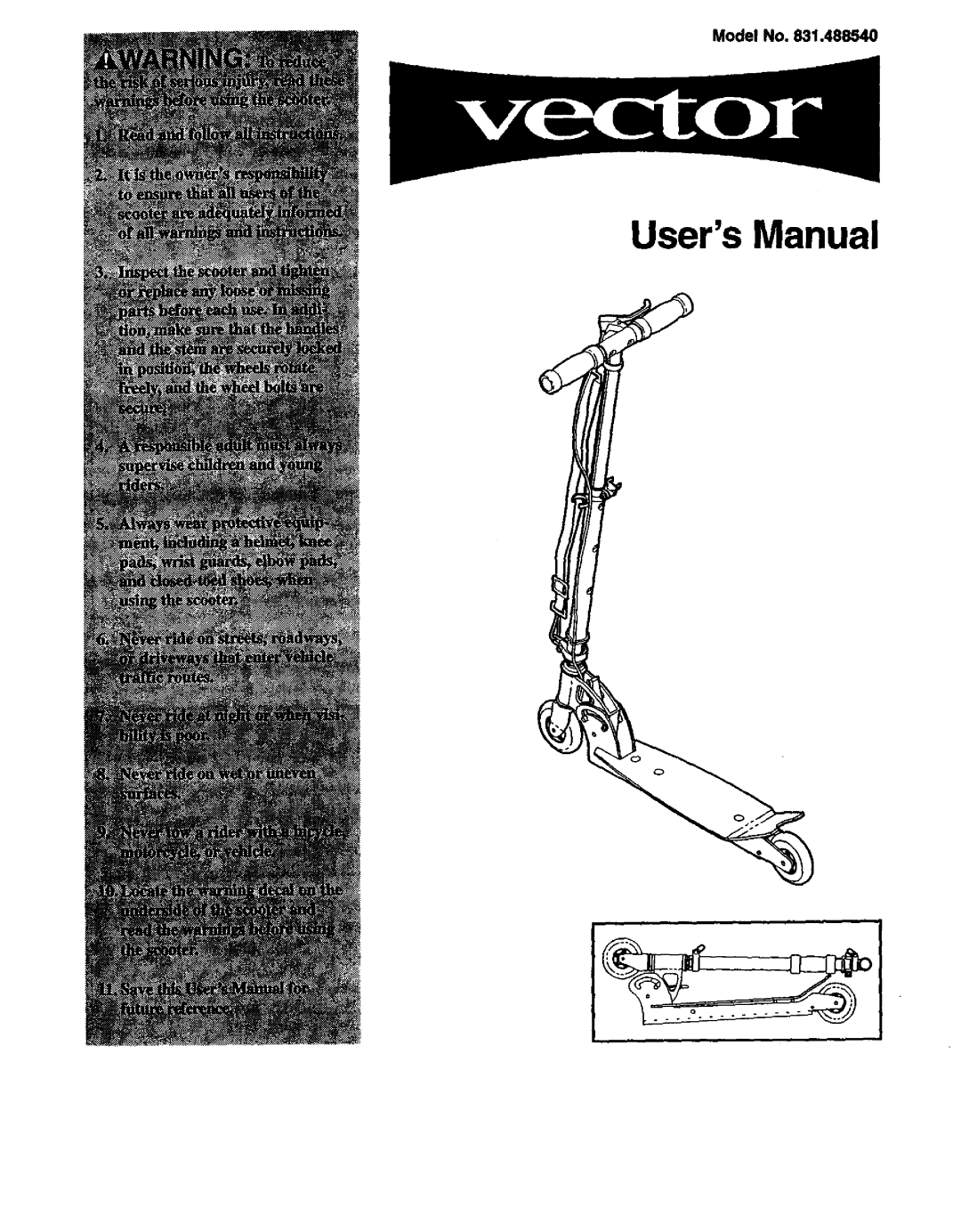 Vector 167662 R0700A, 831.48854 user manual UsersManual 