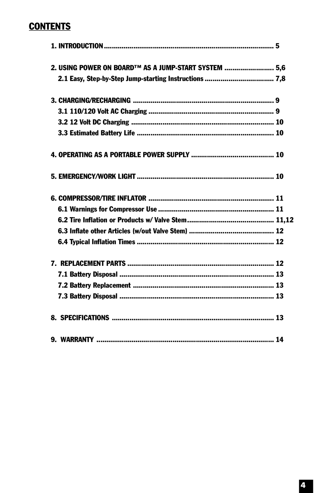 Vector VEC021STC owner manual Contents 