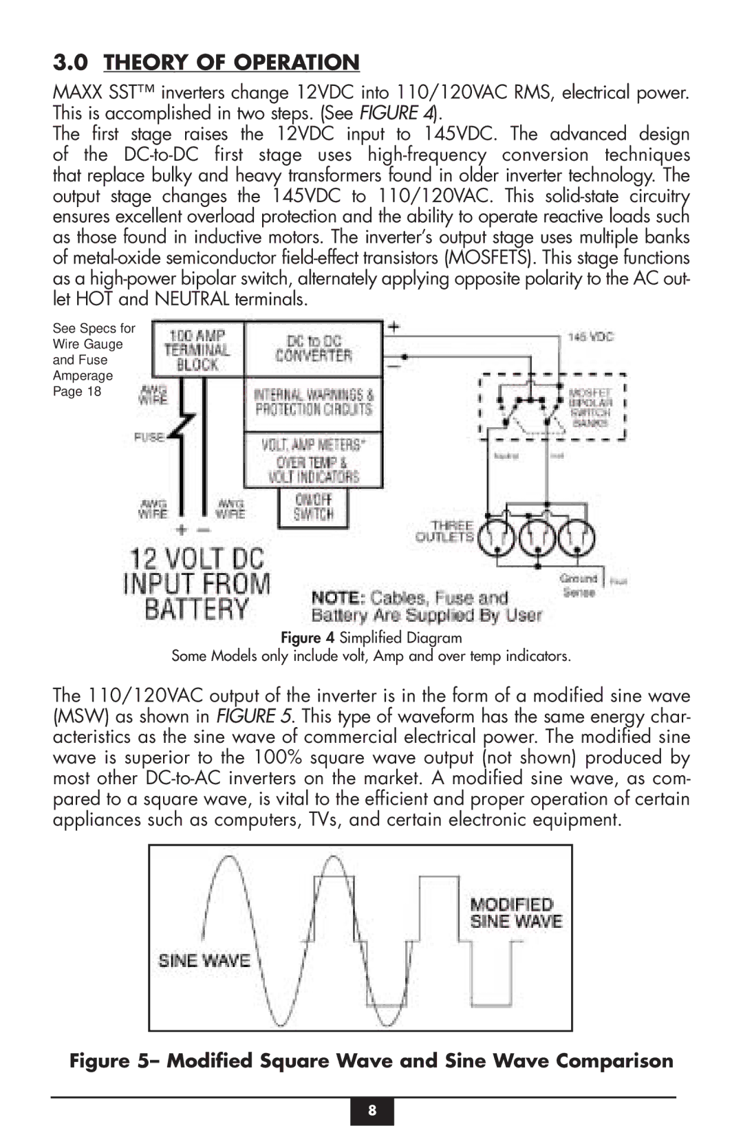 Vector VEC049C owner manual Theory of Operation, Modified Square Wave and Sine Wave Comparison 