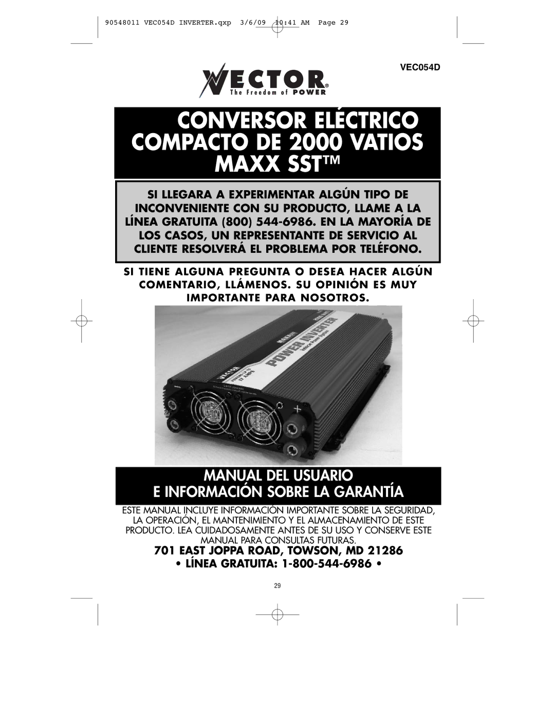 Vector VEC054D owner manual Cordless,MAXXRechargeableSST 