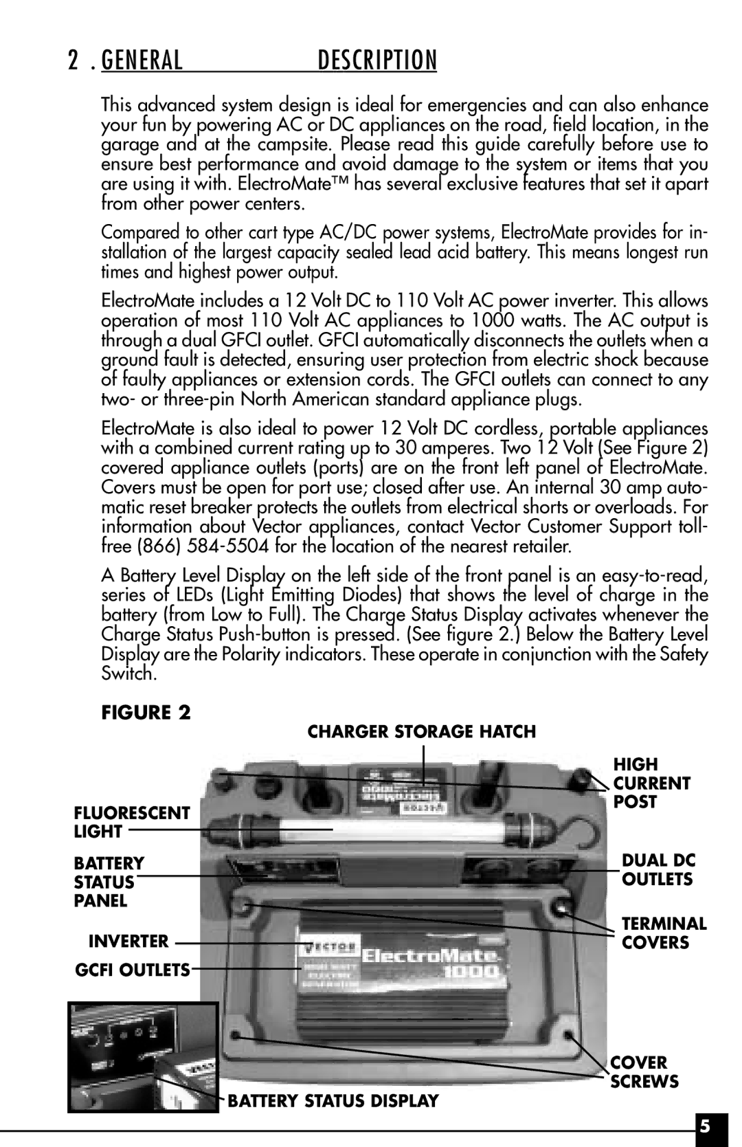 Vector 1000 WATT, VEC095 owner manual General 