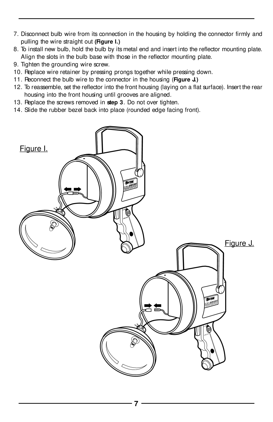 Vector VEC126BW manual Figure J 