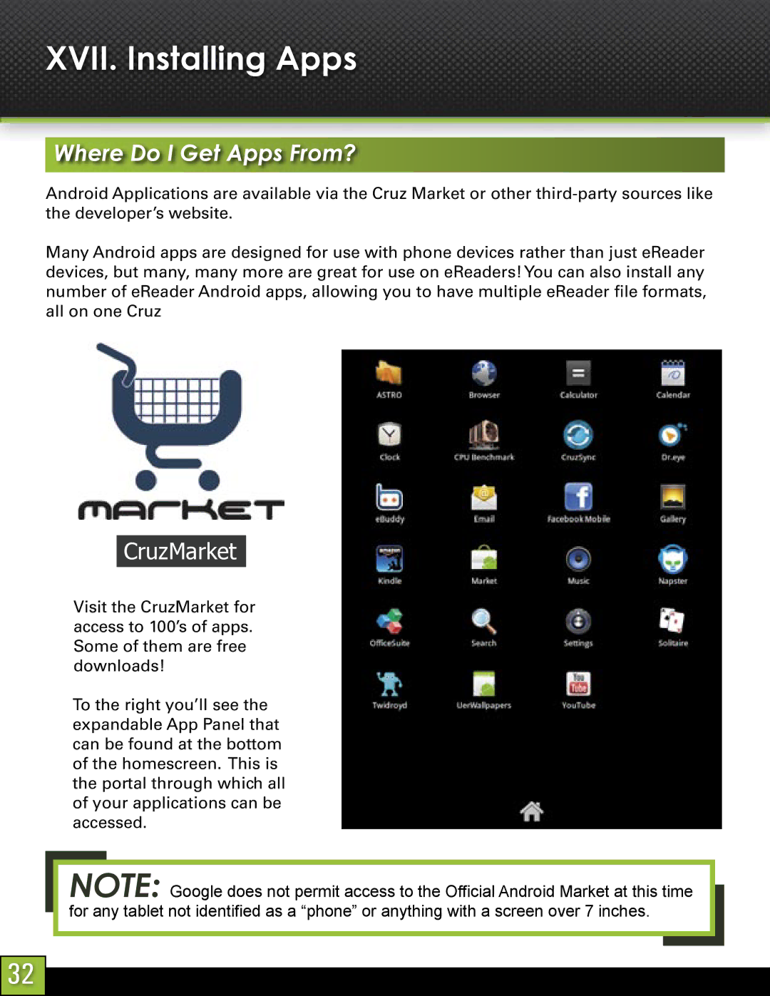 Velocity Micro T103 manual XVII. Installing Apps, Where Do I Get Apps From? 