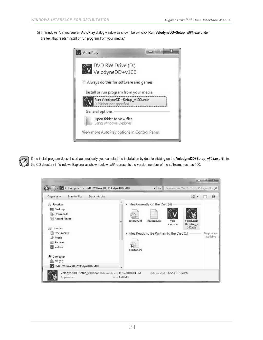 Velodyne Acoustics DD-12+, DD-18+, DD-15+, DD-10+ manual Windows Interface for Optimization 