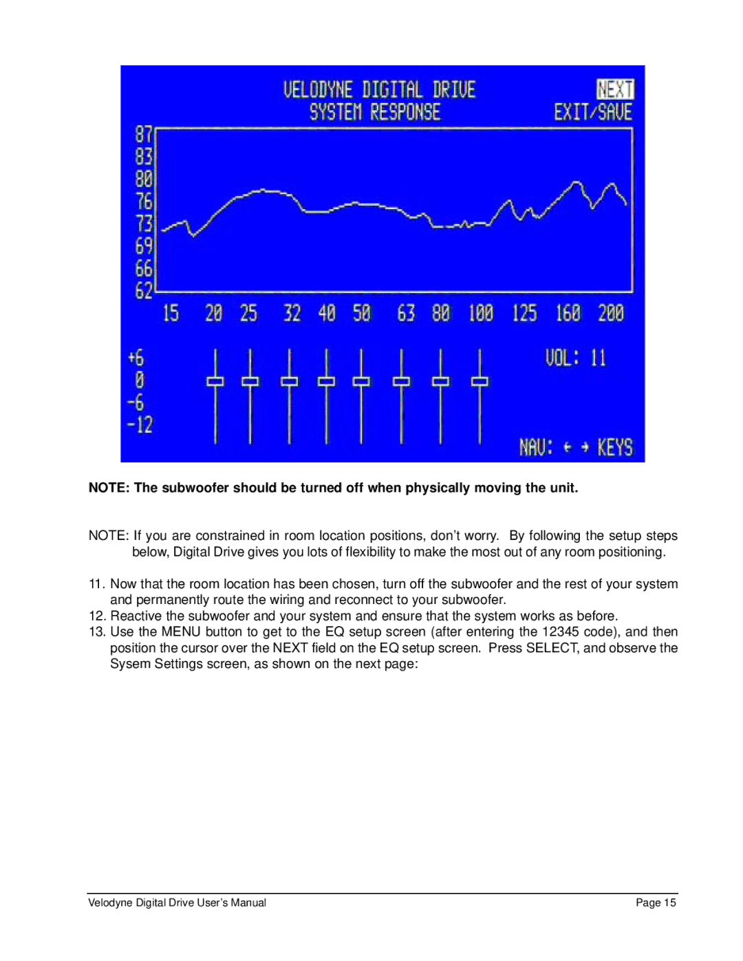 Velodyne Acoustics Digital Drive Subwoofer user manual Velodyne Digital Drive User’s Manual 