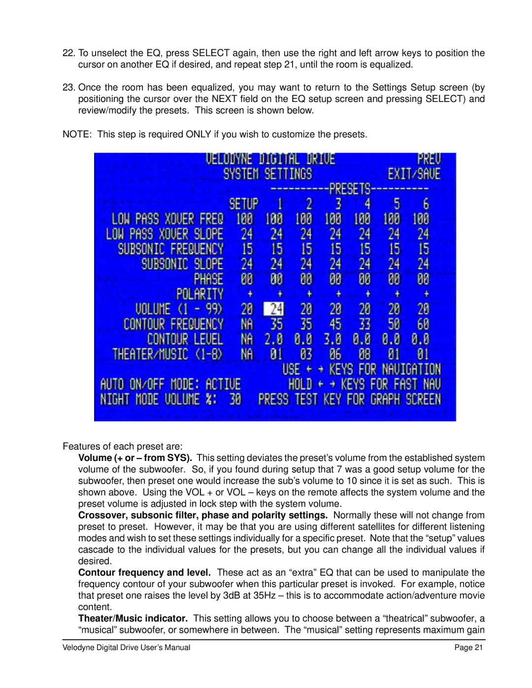 Velodyne Acoustics Digital Drive Subwoofer user manual Velodyne Digital Drive User’s Manual 