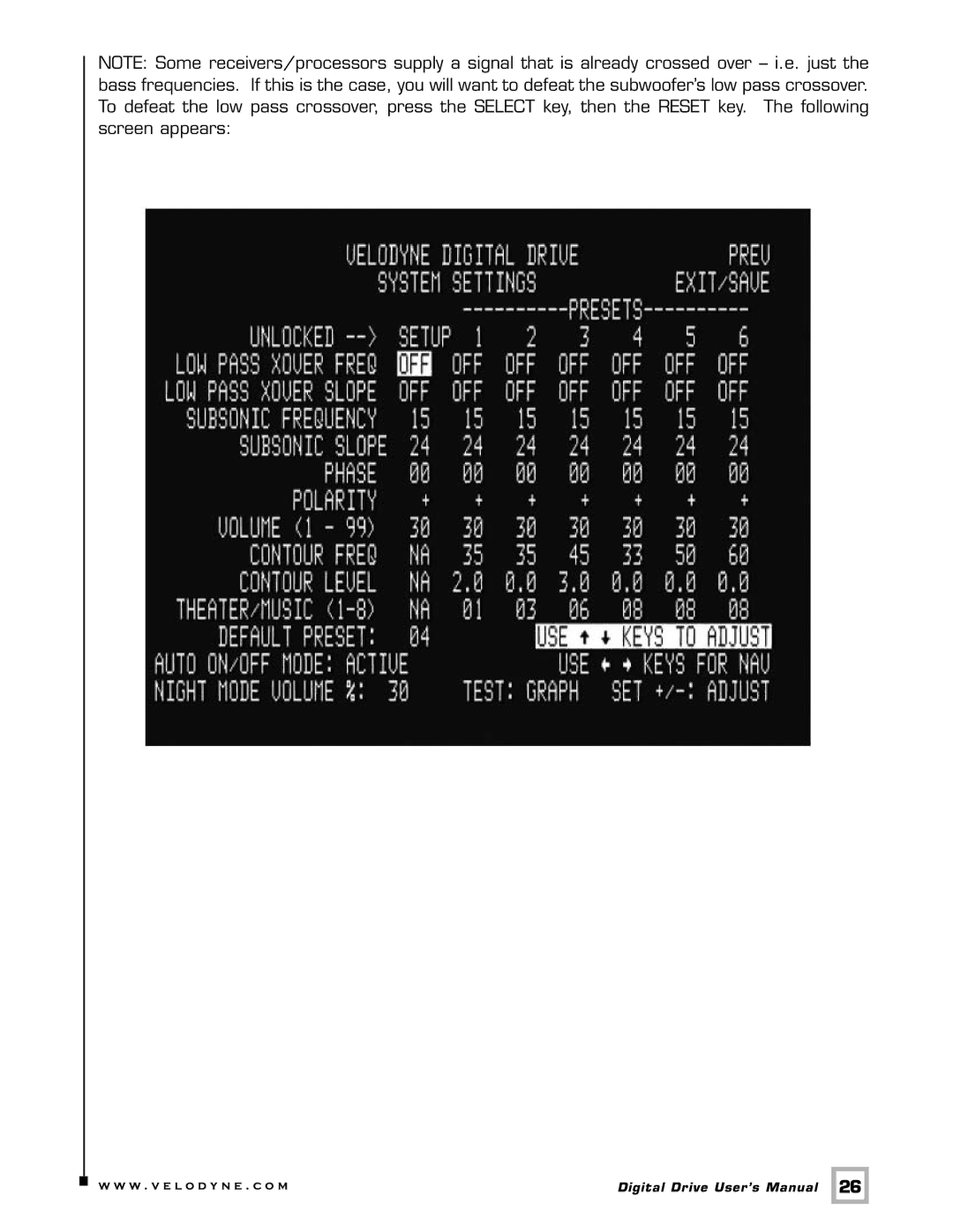 Velodyne Acoustics Digital Drive user manual W . v e l o d y n e . c o m 