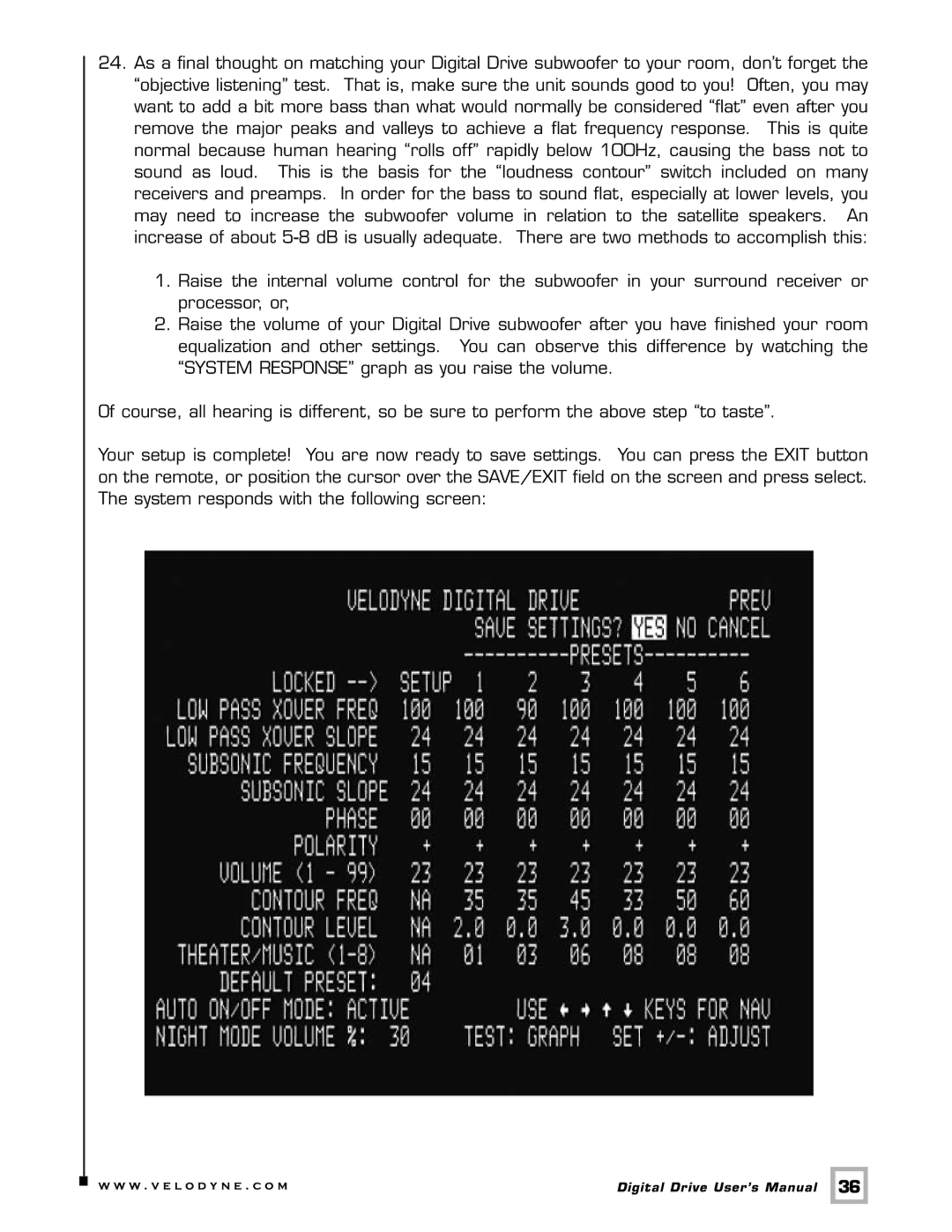 Velodyne Acoustics Digital Drive user manual W . v e l o d y n e . c o m 