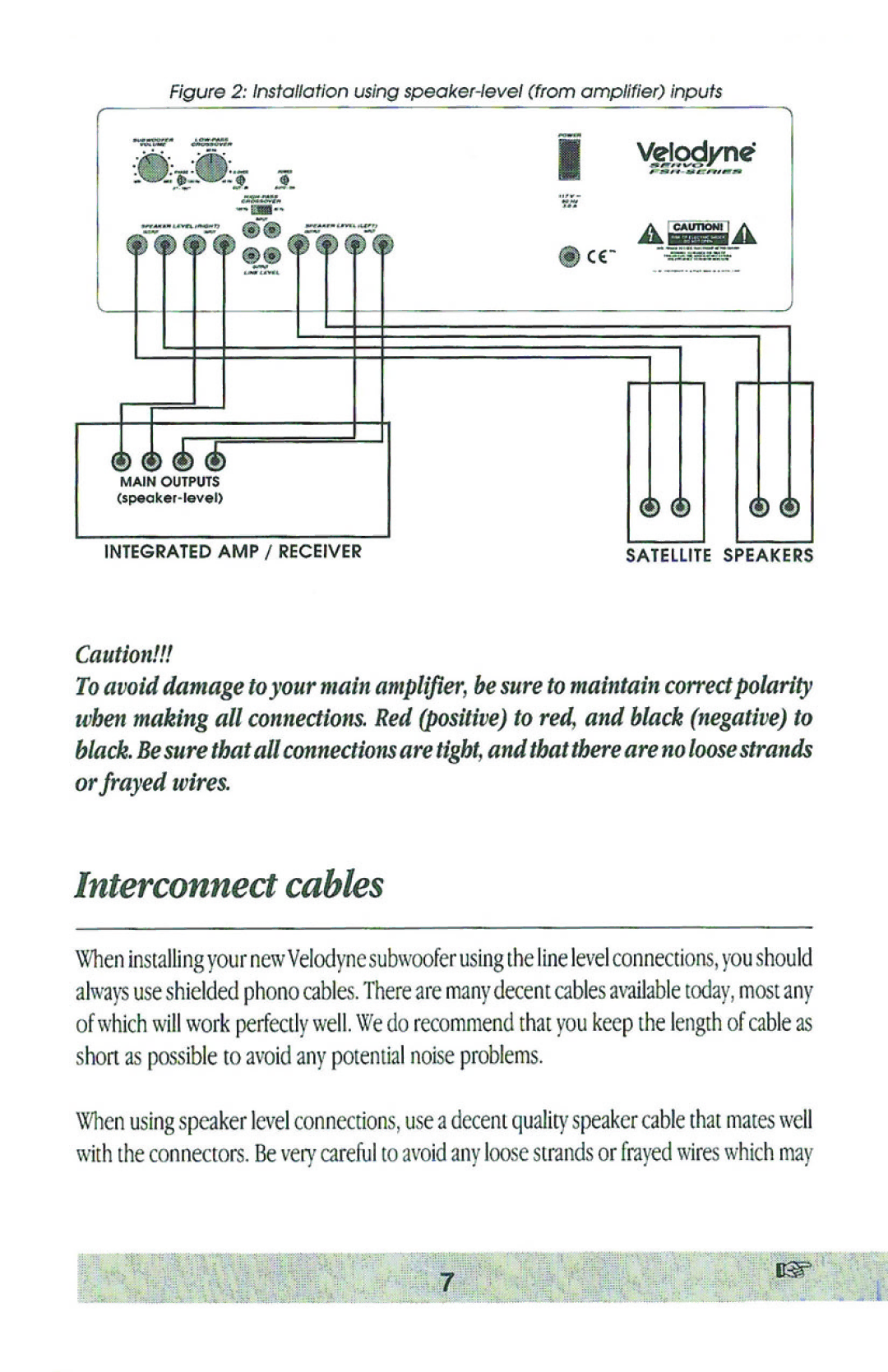 Velodyne Acoustics FSR-15, FSR-12, FSR-10 manual 