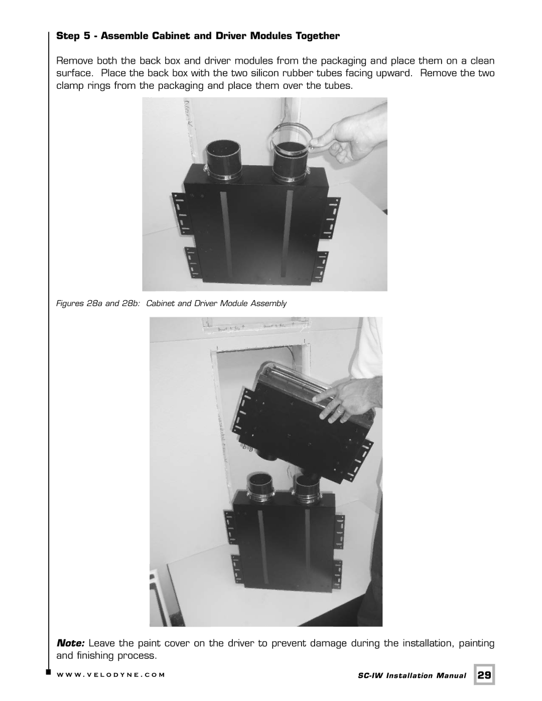 Velodyne Acoustics SC-IW installation manual Installation, painting 