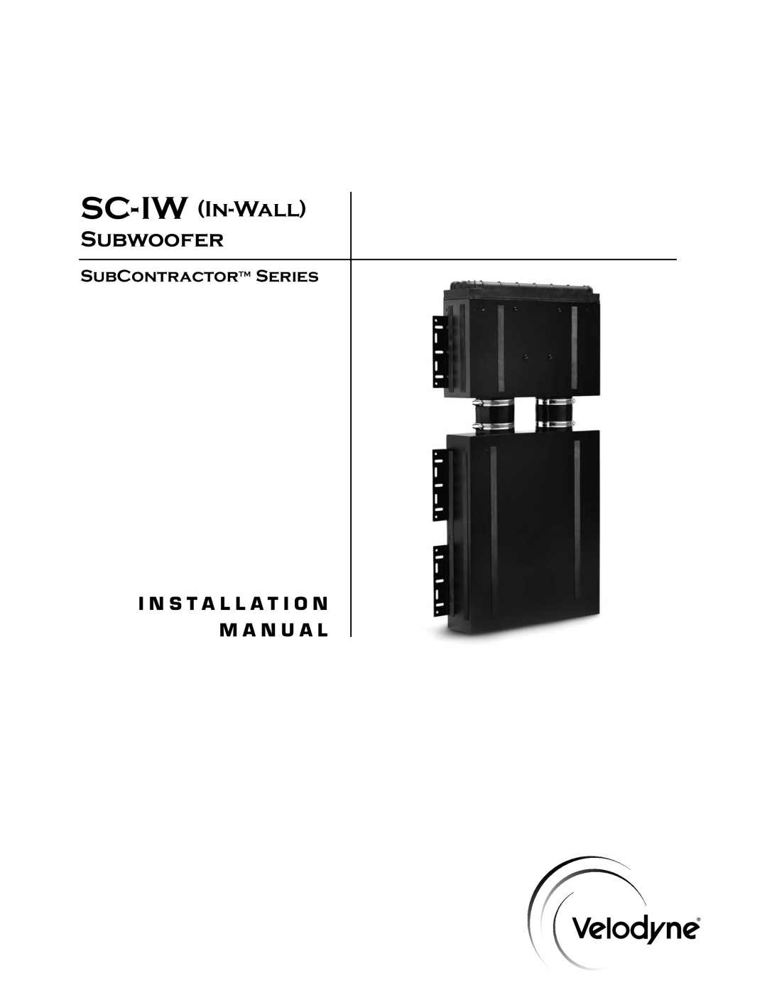 Velodyne Acoustics SC-1250 Amplifier, SC-8 user manual SubContractor Series, Amplifier Subwoofers, U S E R ’ S M A N U A L 