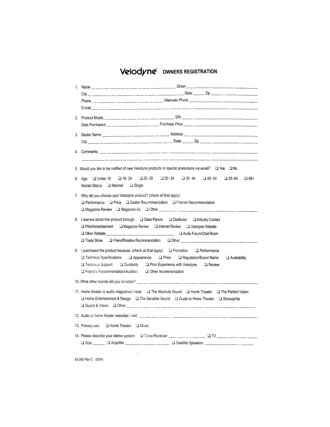 Velodyne Acoustics SPL-800, SPL-1000, and SPL-1200 owner manual 