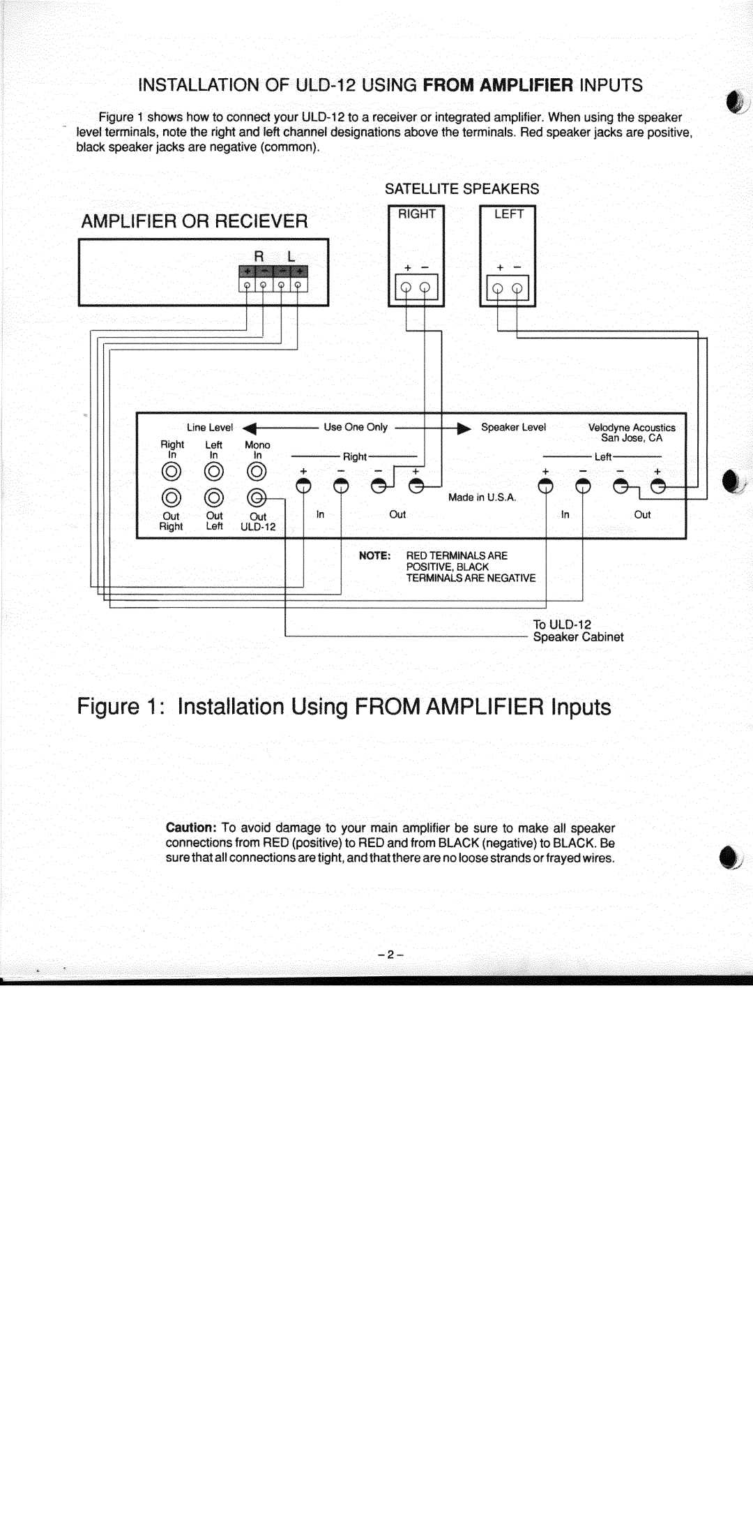 Velodyne Acoustics ULD-12 manual 