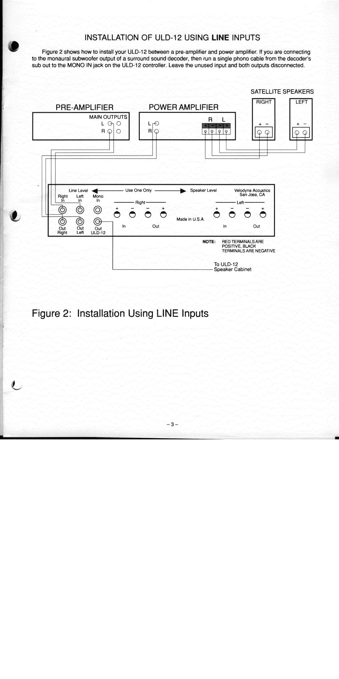 Velodyne Acoustics ULD-12 manual 