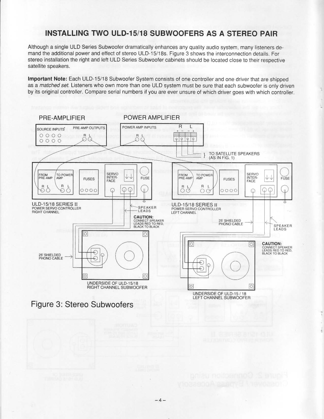 Velodyne Acoustics ULD-18, ULD-15 manual 