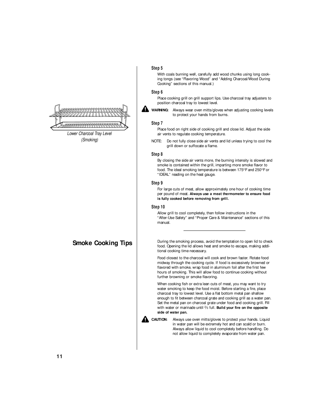 Vent-a-Hood 812-3450-0 (Hickory), 812-3440-0 (Mesquite) owner manual Smoke Cooking Tips 