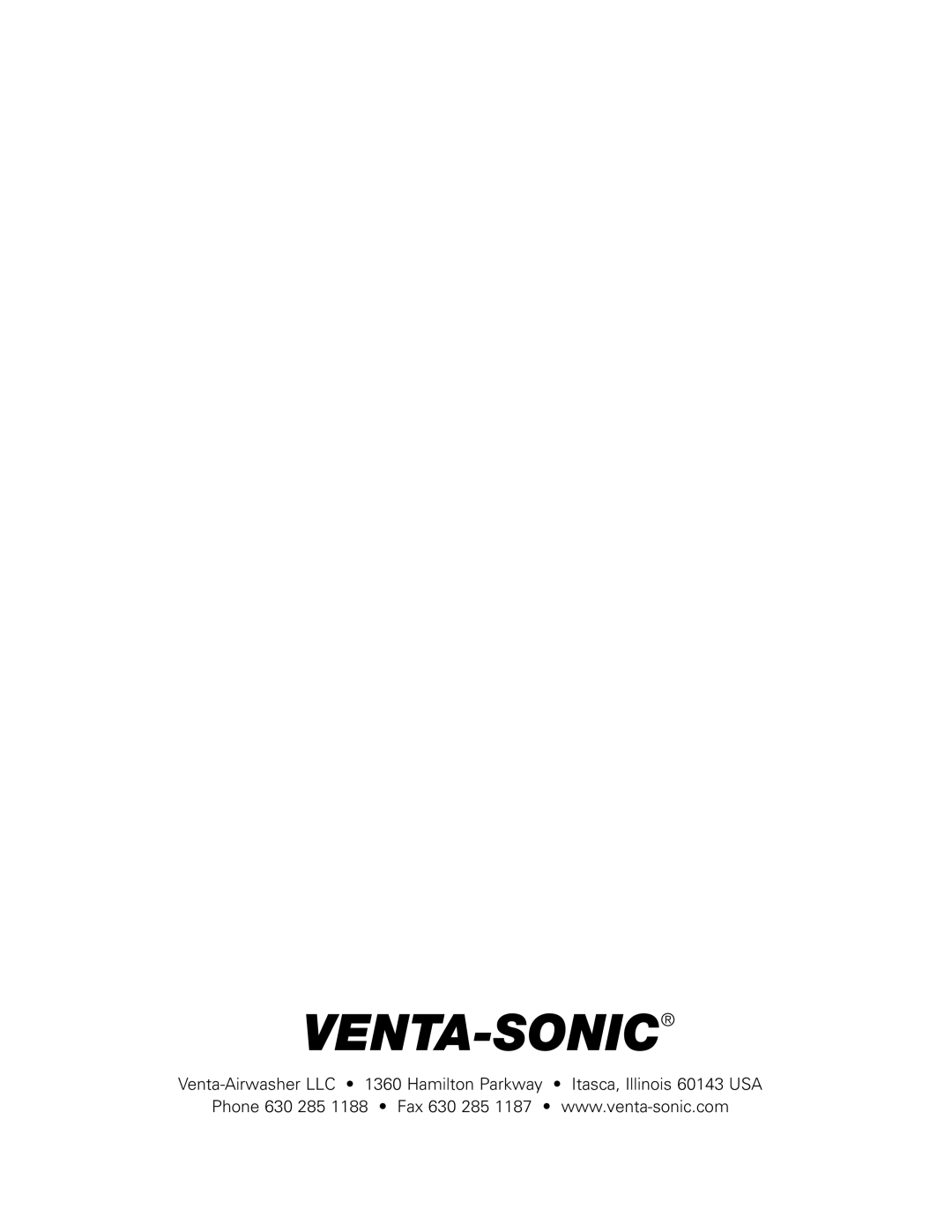 Venta Airwasher VS 207 user manual Venta-Sonic 