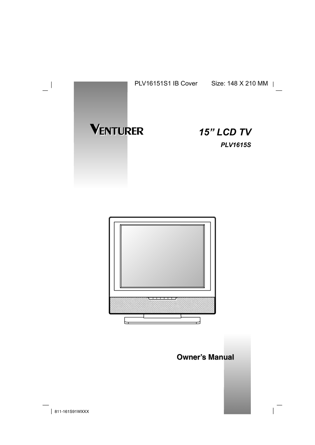 Venturer PLV1615S owner manual Lcd Tv 