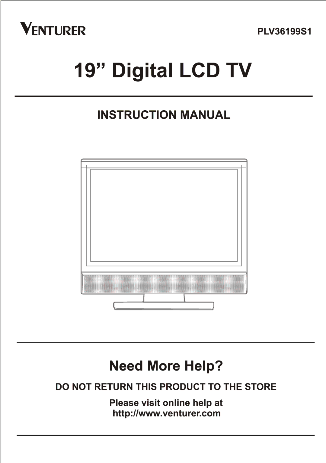 Venturer PLV36199S1 manual 