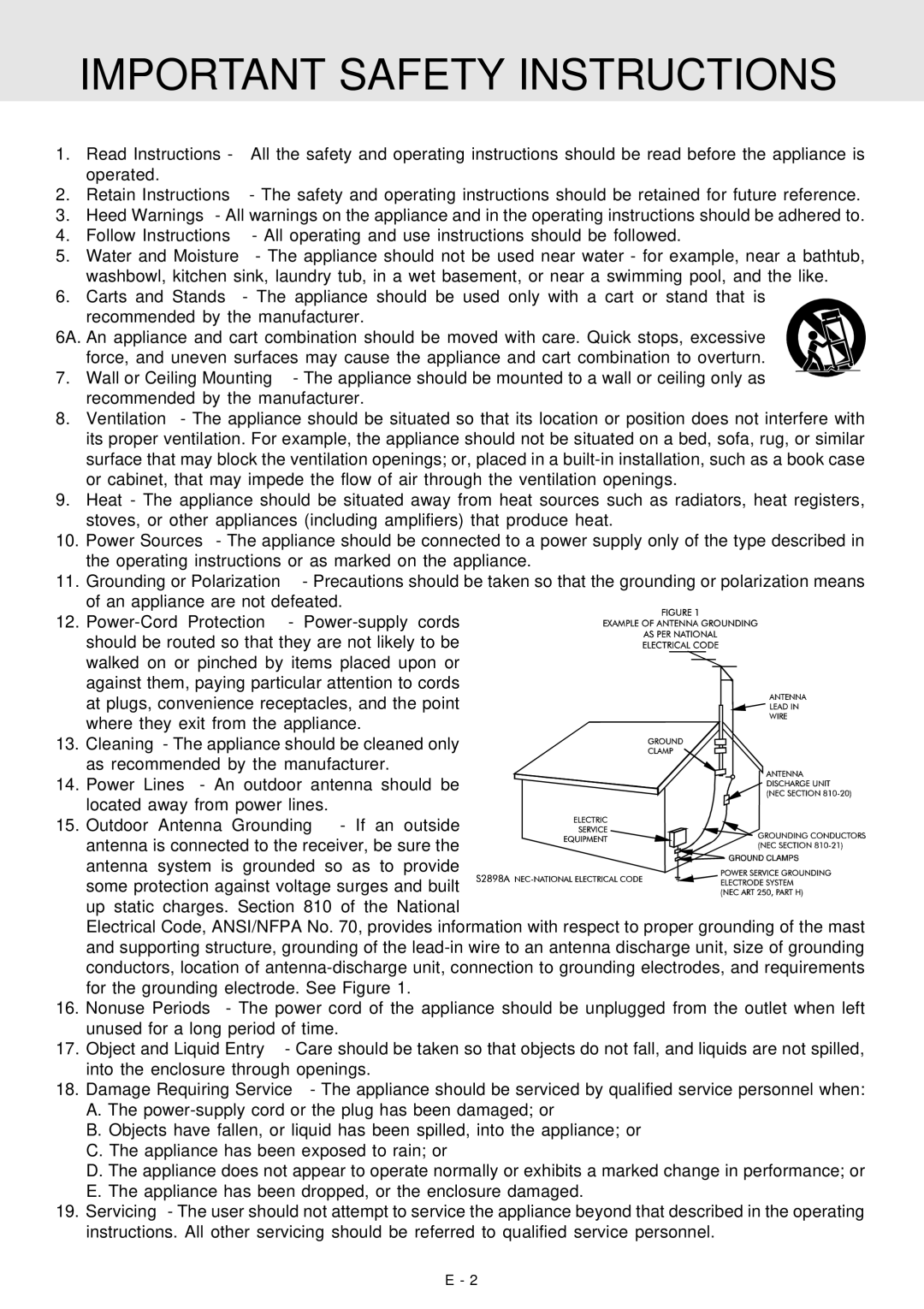 Venturer STS91 manual Important Safety Instructions 