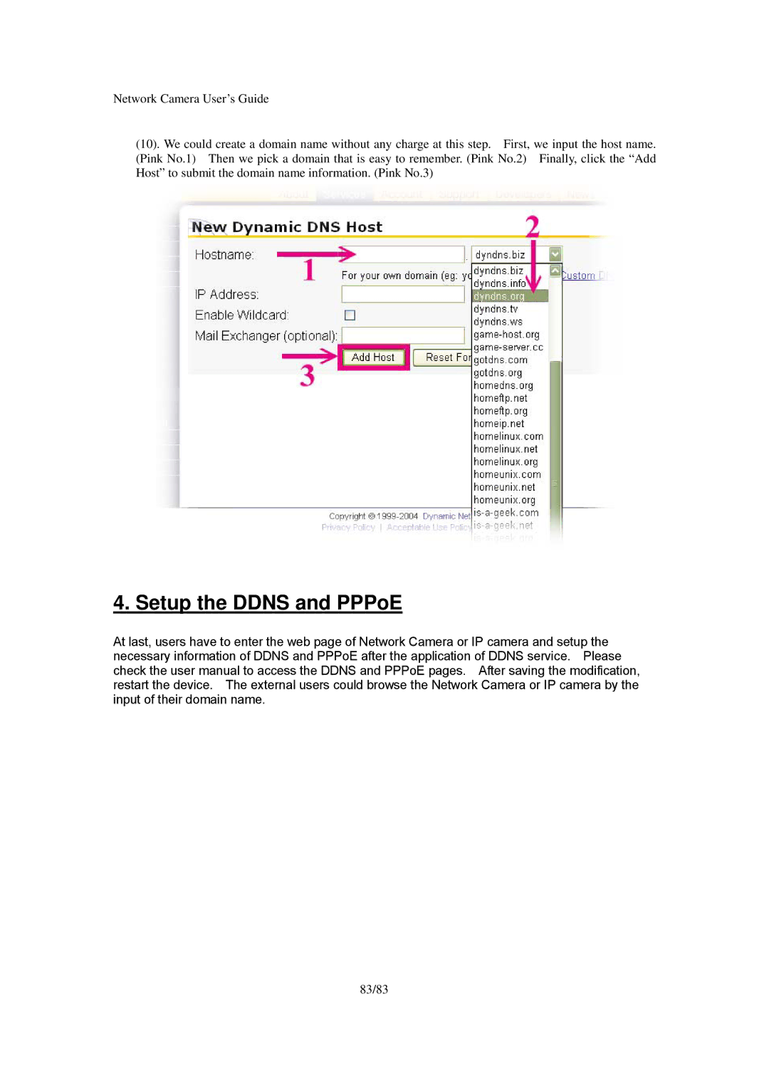 Veo Infra-Red manual Setup the Ddns and PPPoE 