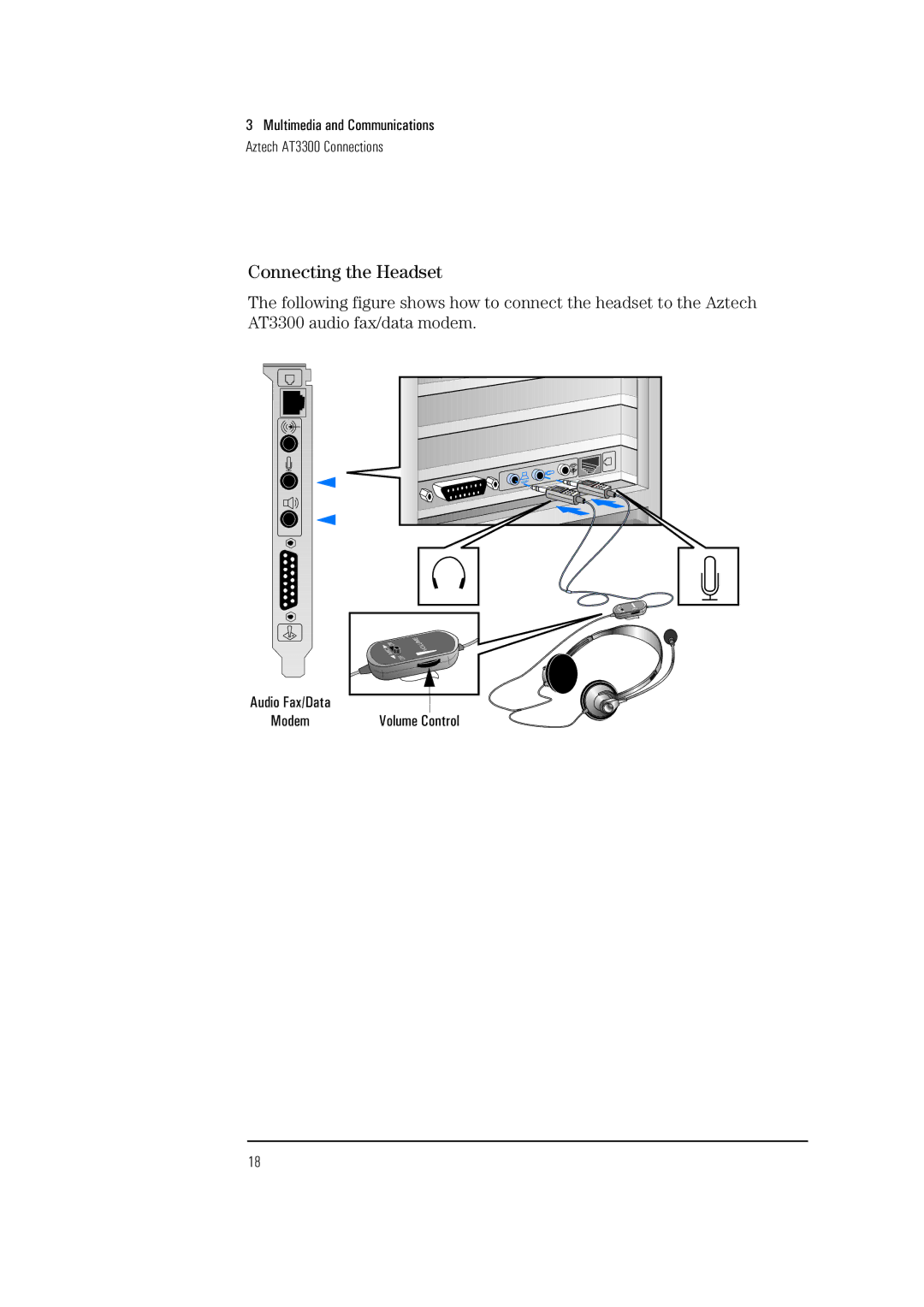 Verbatim 525, 520 manual Connecting the Headset 