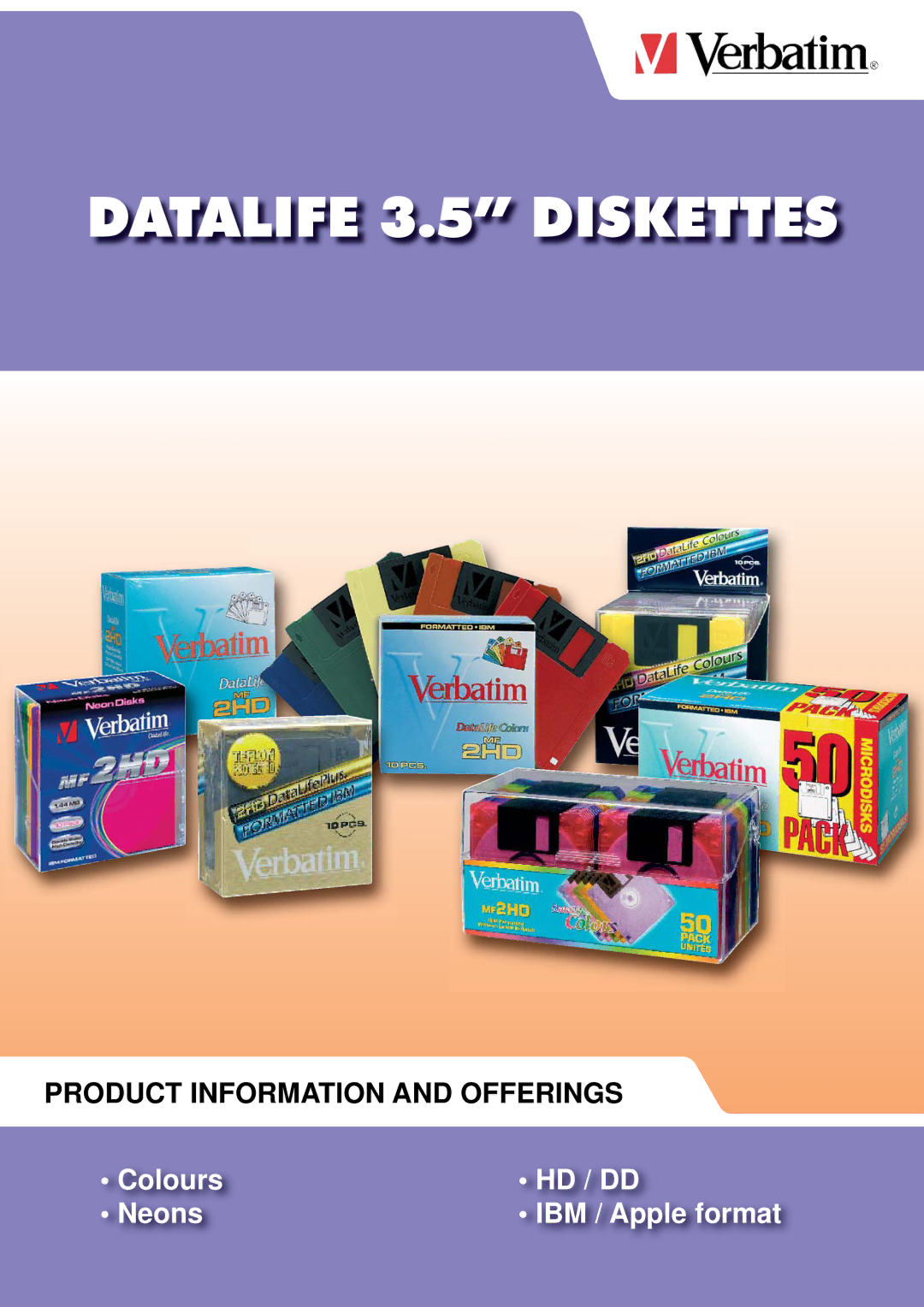 Verbatim Datalife 3.5 Diskette manual Datalife 3.5 Diskettes 