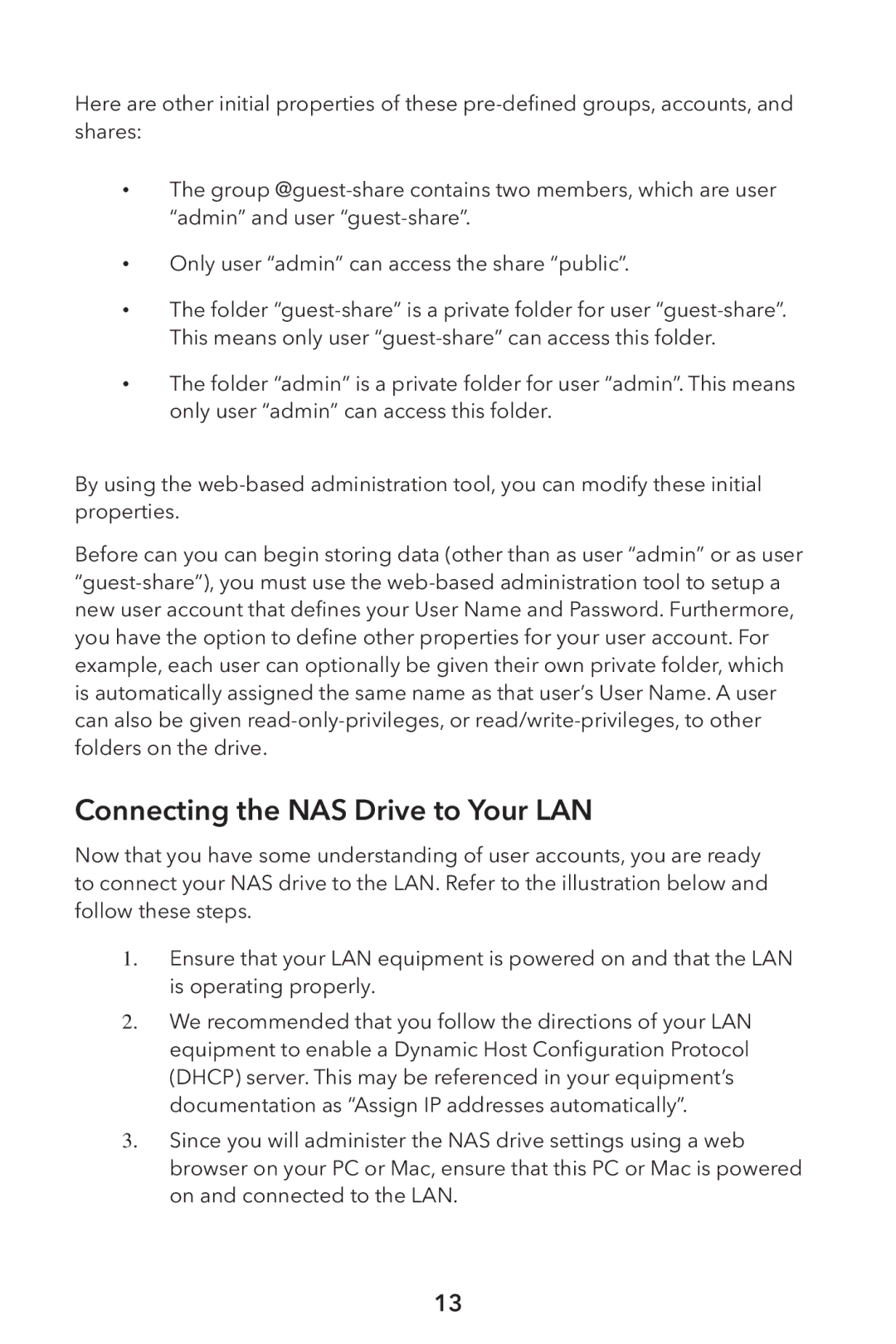 Verbatim External Hard Drive NAS manual Connecting the NAS Drive to Your LAN 