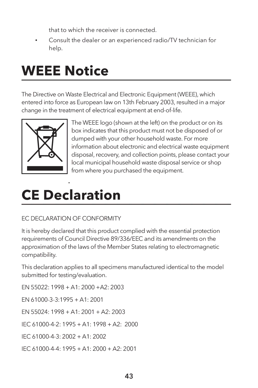 Verbatim External Hard Drive NAS manual Weee Notice, CE Declaration 