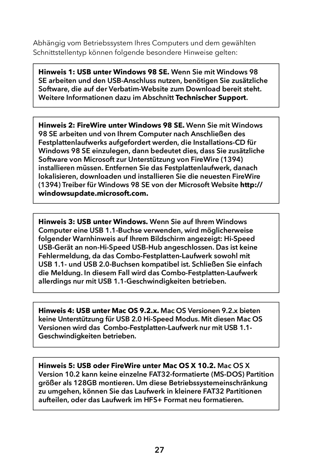 Verbatim External Hard Drive manual 