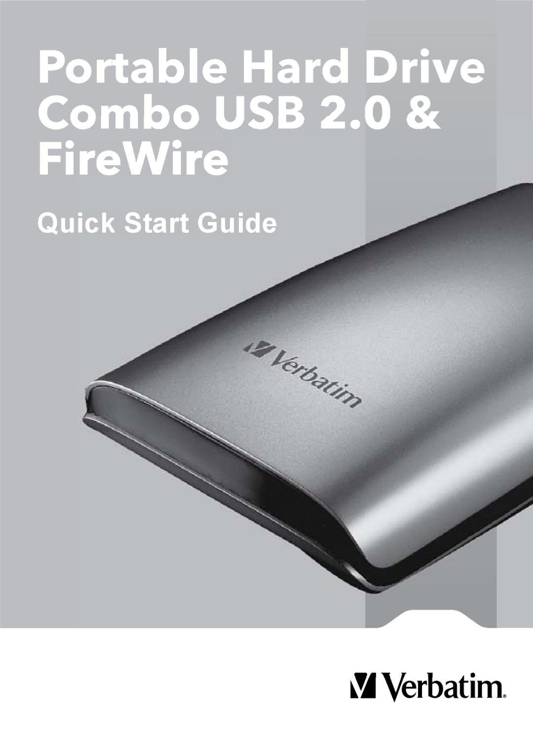 Verbatim quick start Portable Hard Drive Combo USB FireWire 