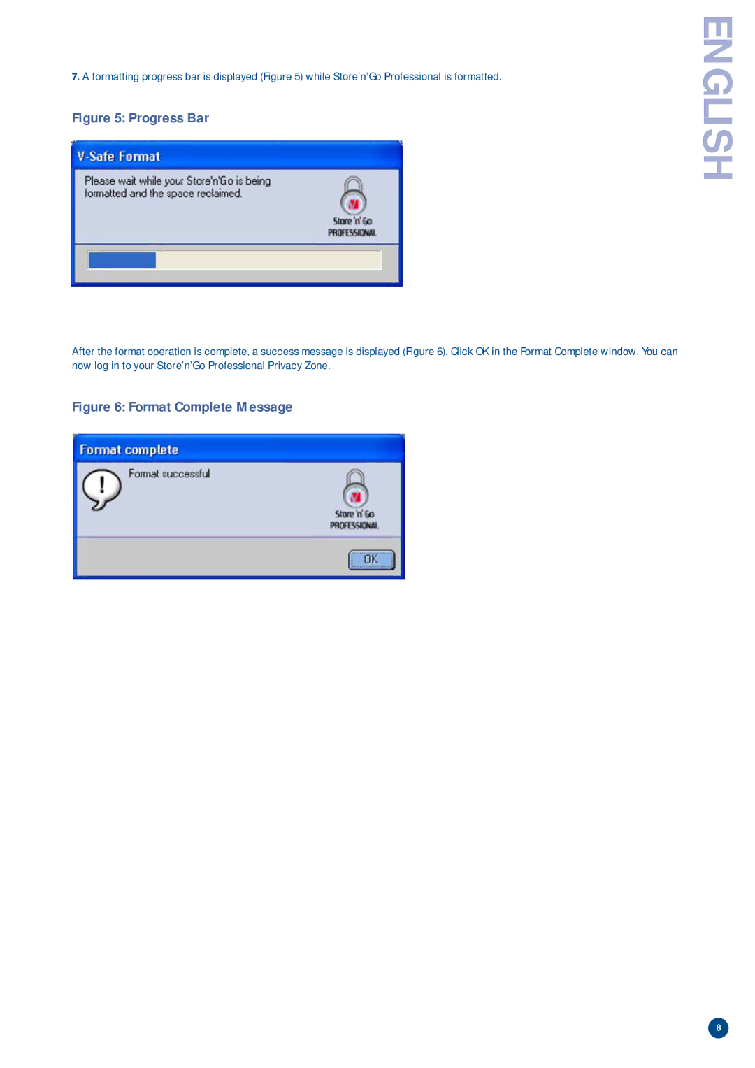 Verbatim V-Safe manual Progress Bar 