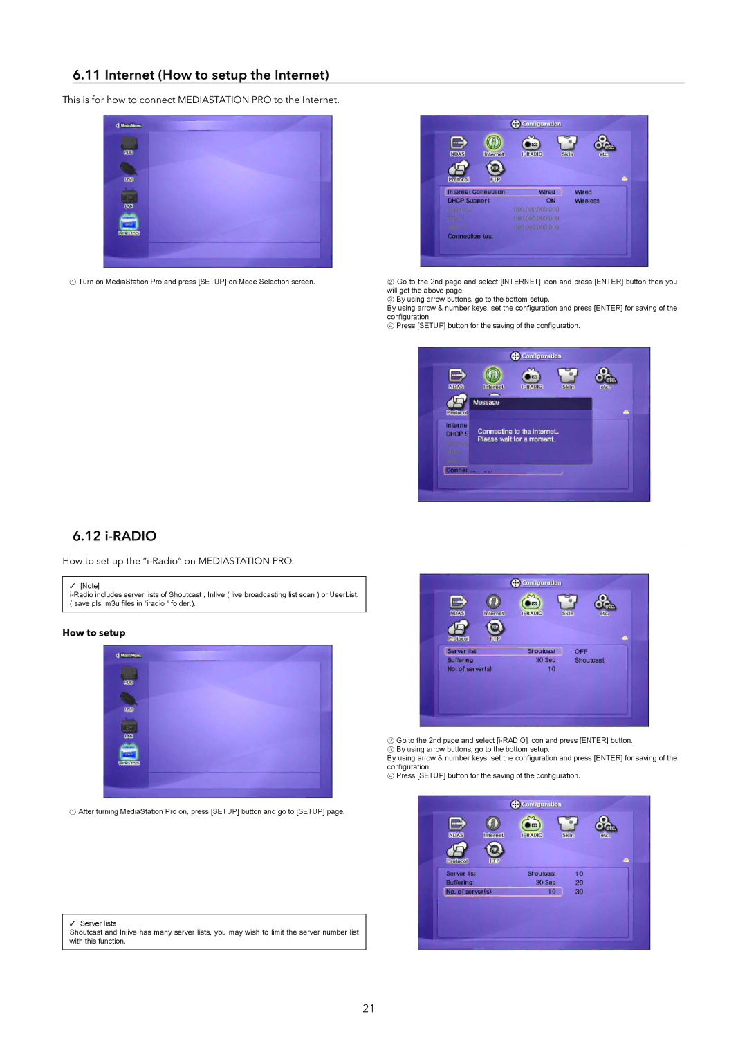 Verbatim Wireless Network Multimedia Hard Drive manual Internet How to setup the Internet, Radio 