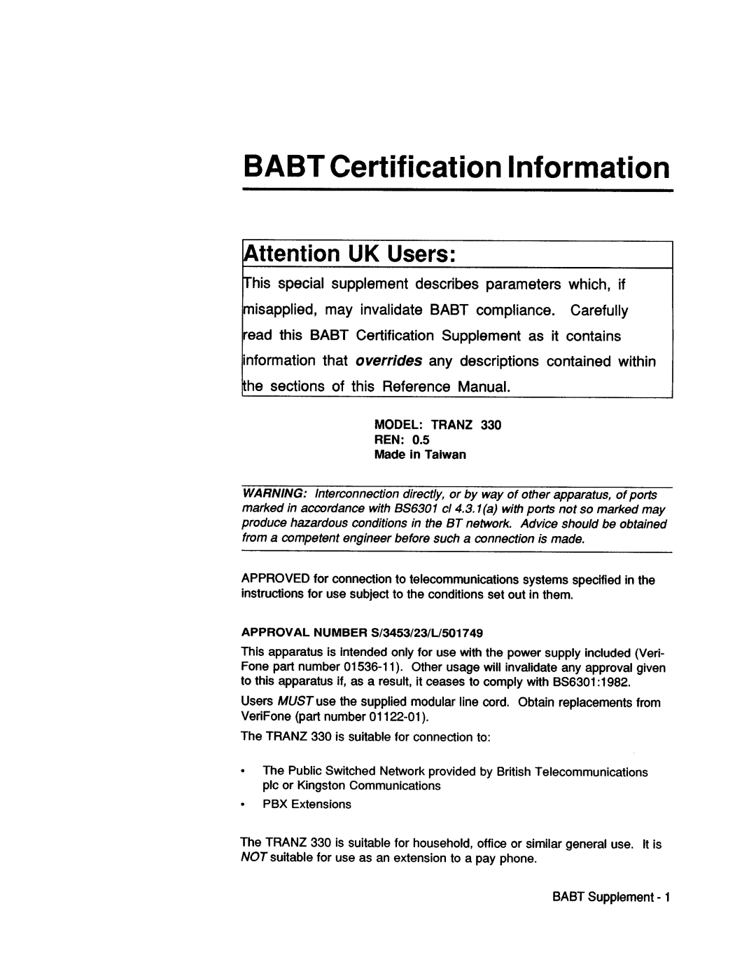 VeriFone 00483 - Revision D manual 