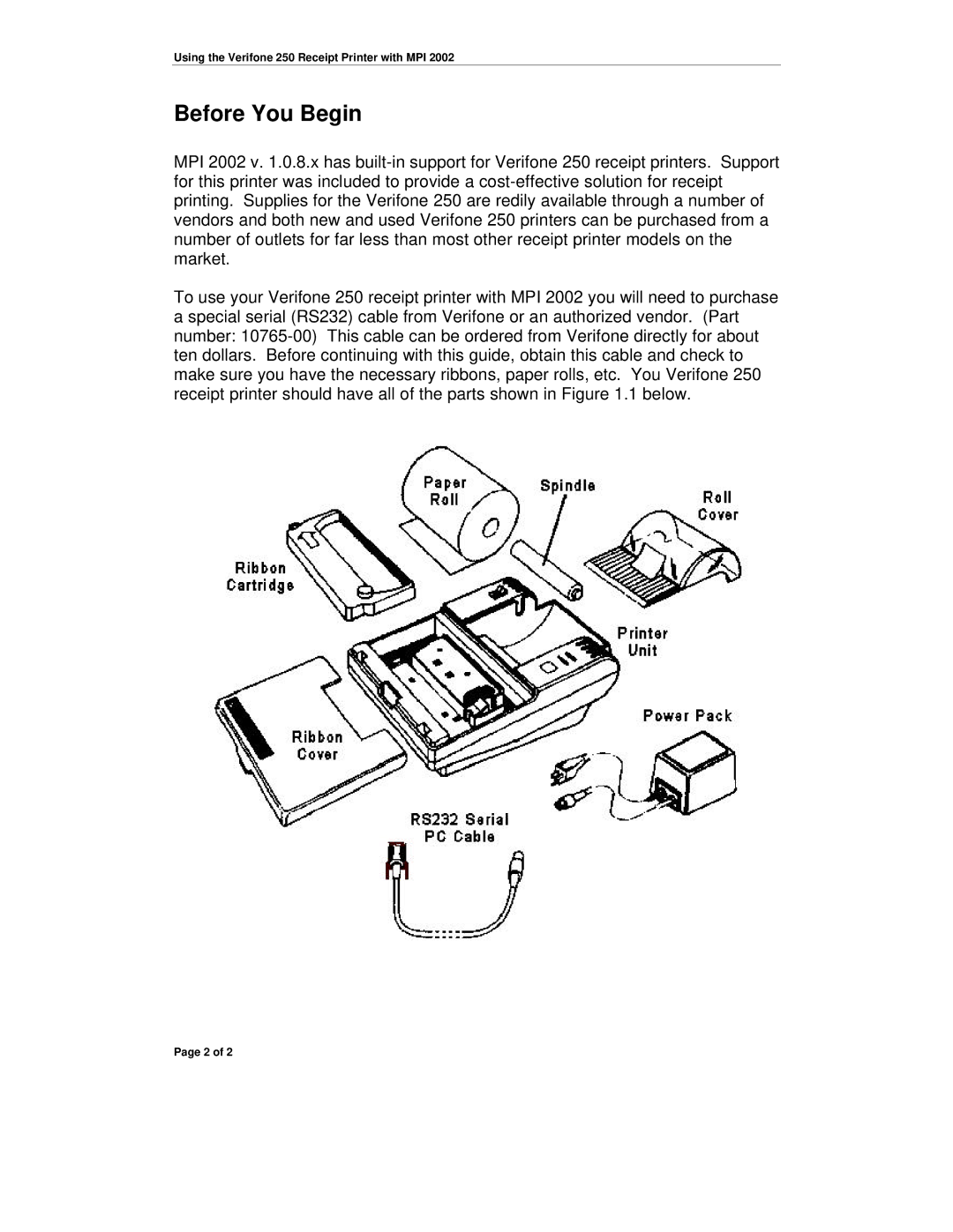 VeriFone 250 manual Before You Begin 