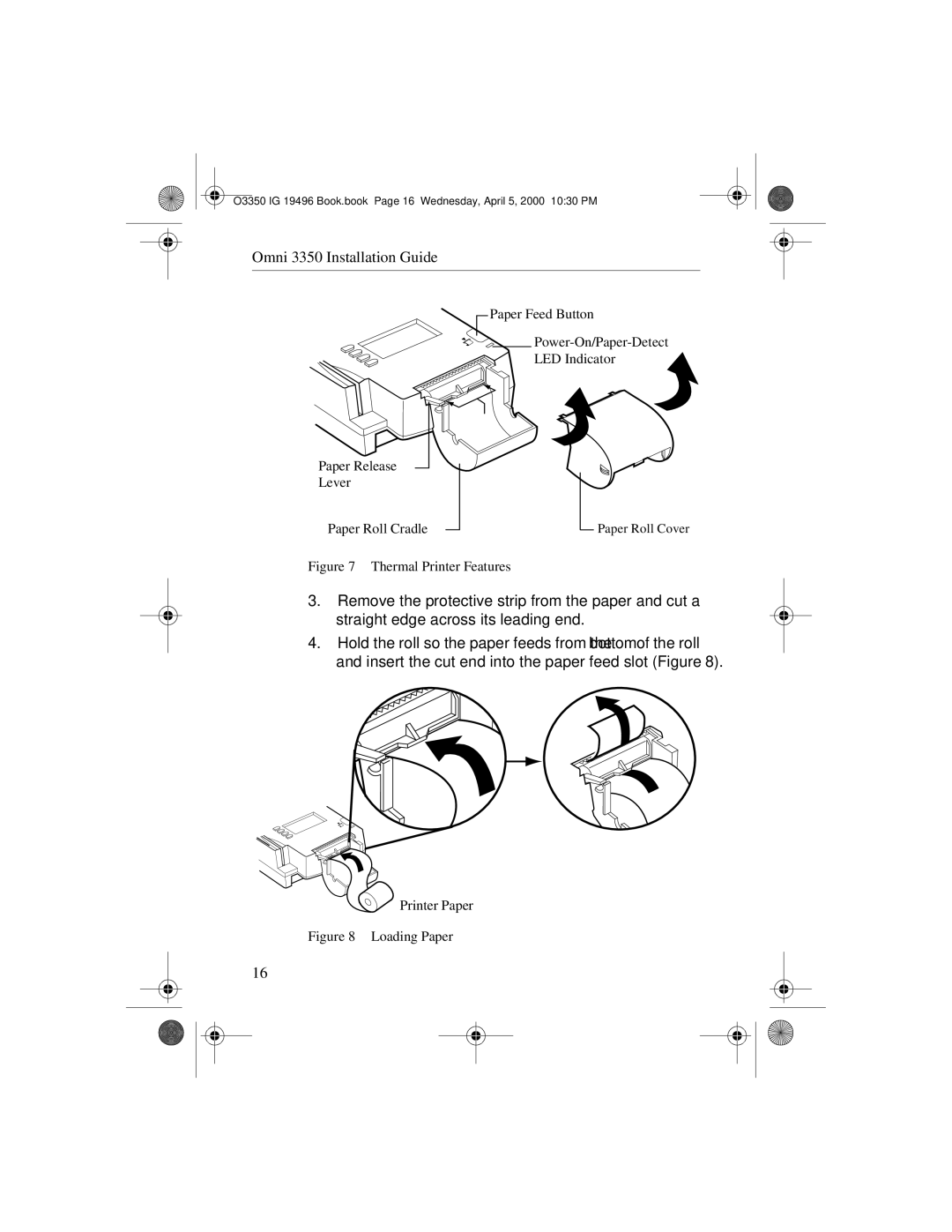 VeriFone 3350 manual Thermal Printer Features 