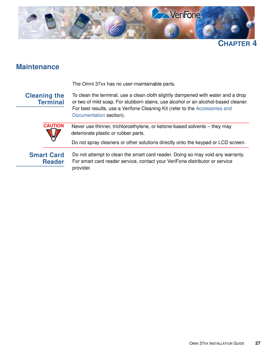 VeriFone Omni 37xx manual Smart Card, Reader 