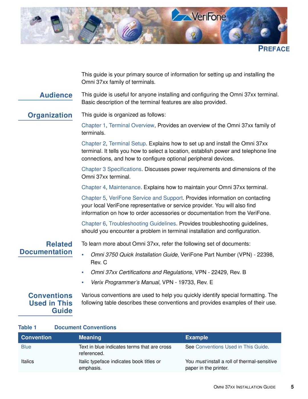 VeriFone Omni 37xx manual Preface 