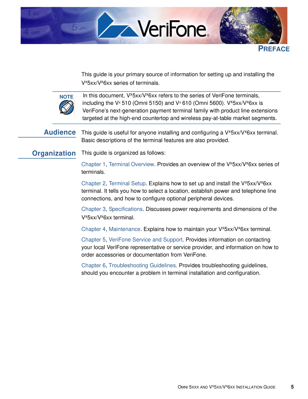 VeriFone Vx510 manual Audience, Organization 