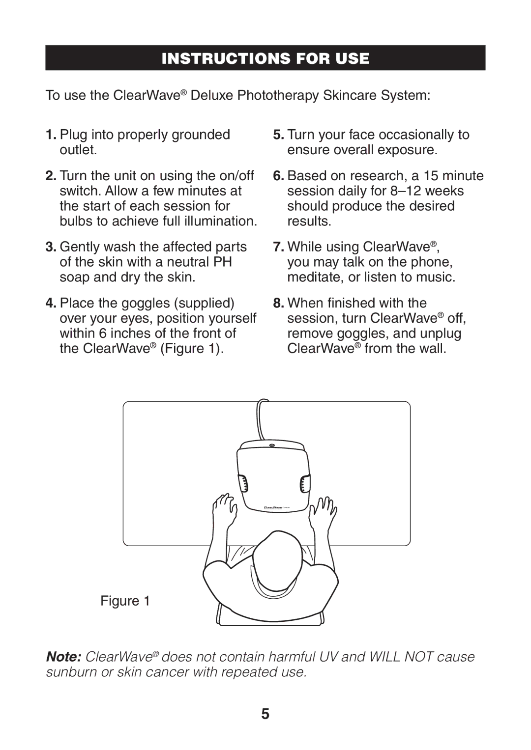 Verilux CWST1 manual Instructions for USE 