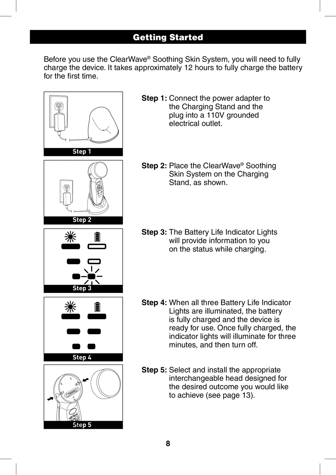 Verilux CWST2RB manual Getting Started 