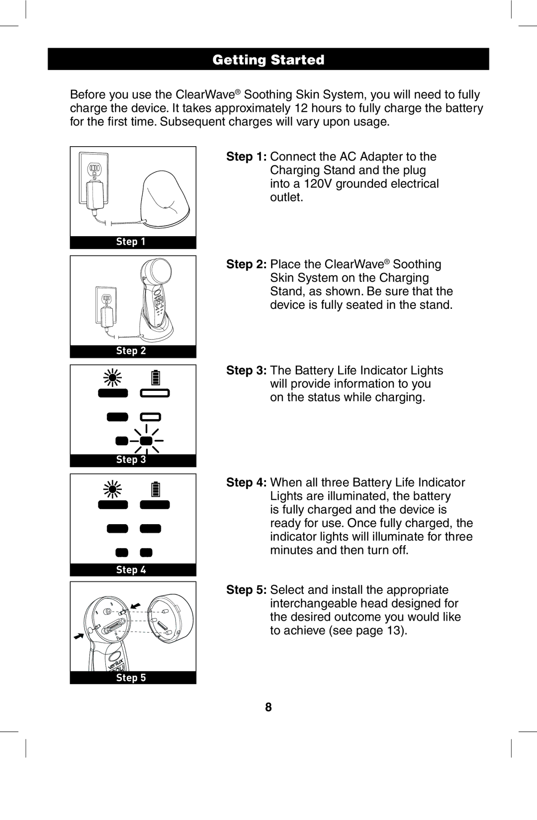 Verilux CWST2RB manual Getting Started 