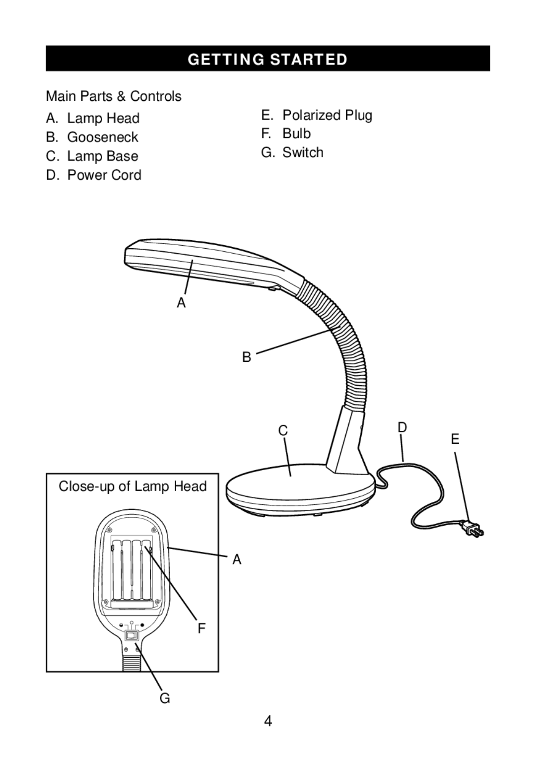 Verilux PL03 manual Gettingheaderstarted 