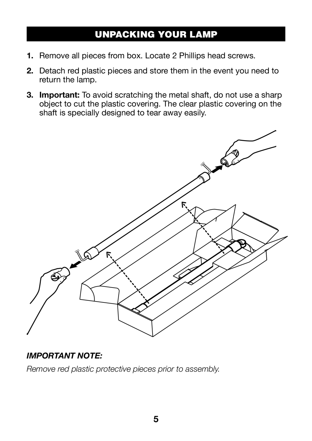 Verilux PL04 manual Unpacking Your Lamp 