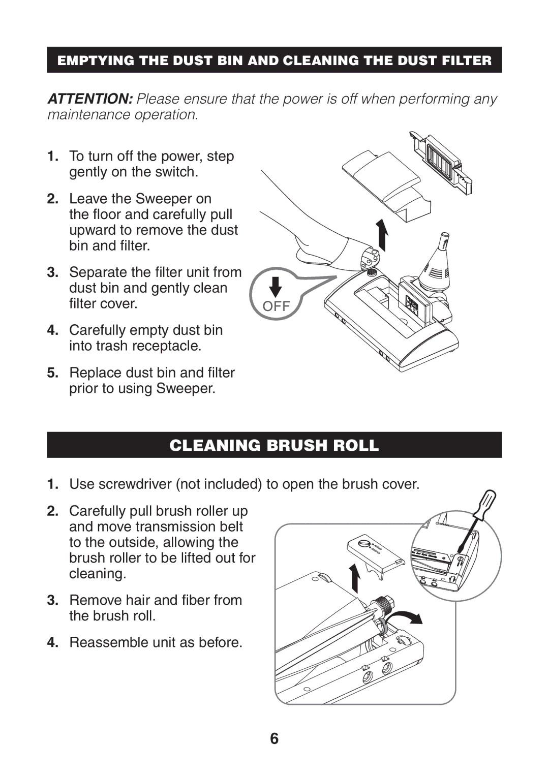 Verilux UV-C manual Cleaning Brush Roll 