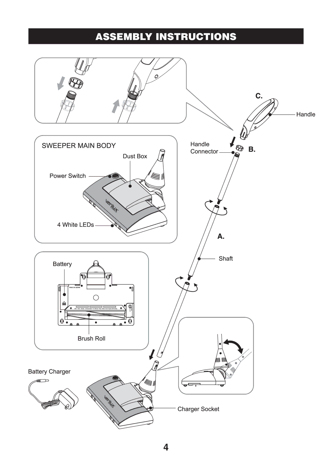 Verilux UV-C manual Assembly Instructions 